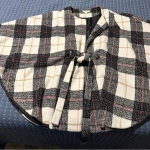 Plaid Women's Cape Jacket
